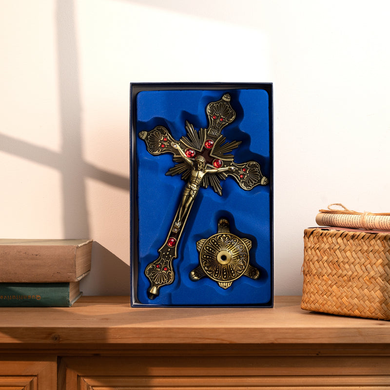 Vintage Cross Tabletop Ornament Decorative Art