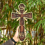 Orthodox Cross Wooden Carving Wall Wall Decoration
