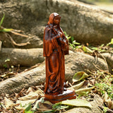 Saints Teresa Round Wooden Art Jewelry