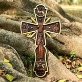 Orthodox Cross Wooden Carving Wall Wall Decoration
