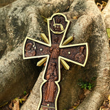 Orthodox Cross Wooden Carving Wall Wall Decoration