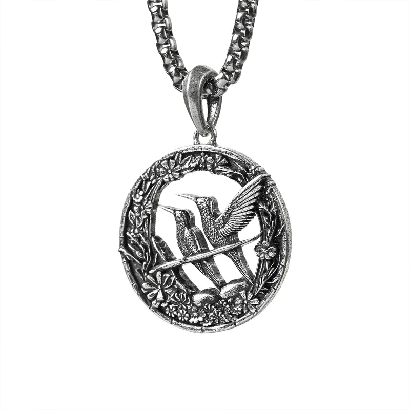 S925K Silver Hummingbird Necklace