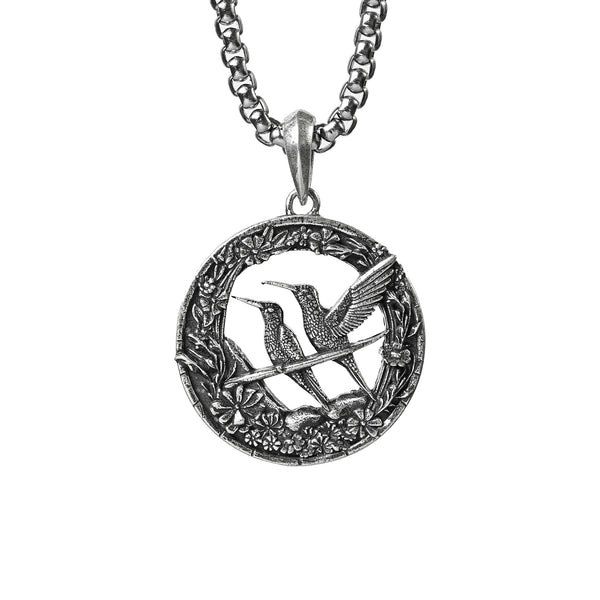 S925K Silver Hummingbird Necklace