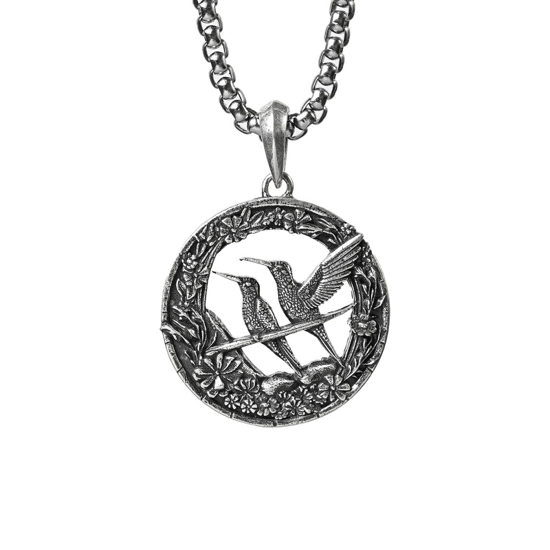 S925K Silver Hummingbird Necklace
