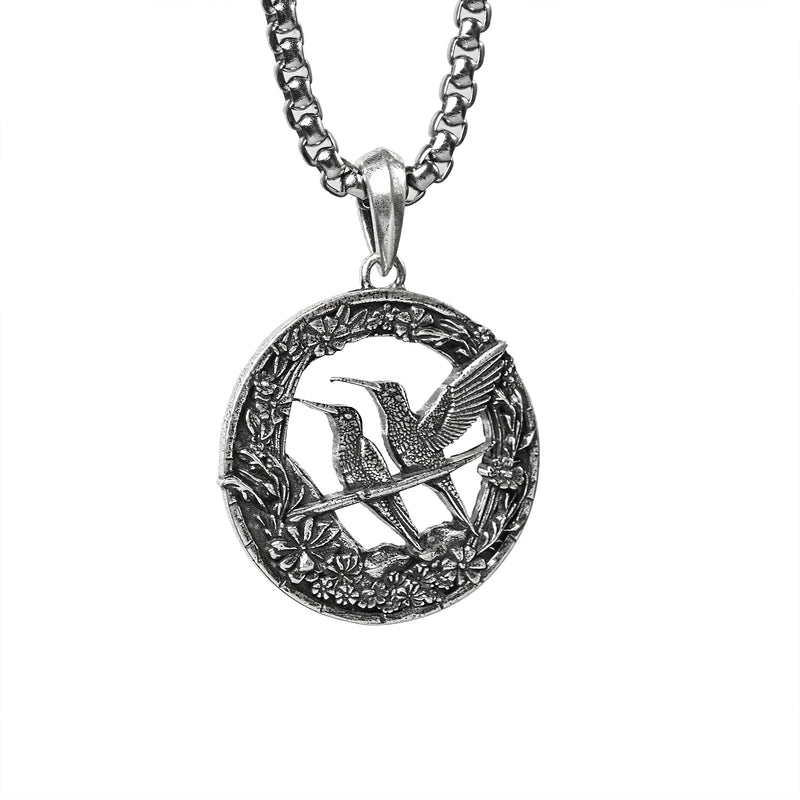 S925K Silver Hummingbird Necklace