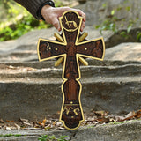 Orthodox Cross Wooden Carving Wall Wall Decoration