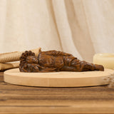 Hand-Carved Sleeping Saint Joseph Wooden Statue – Catholic Religious Home Decor, Prayer & Faith Gift