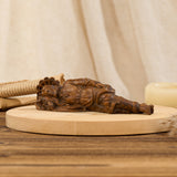 Hand-Carved Sleeping Saint Joseph Wooden Statue – Catholic Religious Home Decor, Prayer & Faith Gift