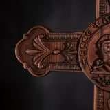 Bgcopper Lamb of God Wood Carving Cross Wall Decor - Paschal lamb