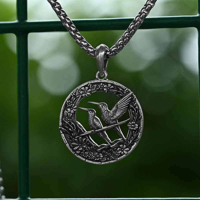 S925K Silver Hummingbird Necklace