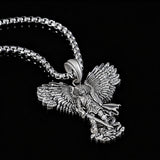 S925K Silver Saint Michael Pendant: Courage in the Heart