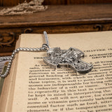 925K Sterling Silver Trinity and Archangel Dragonslayer Cross Necklace