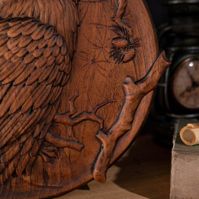 Owl wood carving - Wood Wall Decor