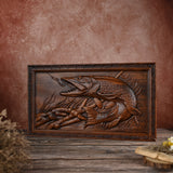 Fisherman Catching Dreams Wooden Wall Decor Wall Hanging