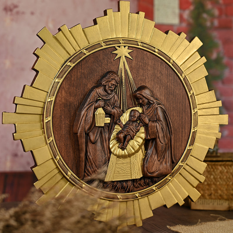Nativity Wooden Wall Hanging