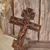 Orthodox Crucifixion Crucifix Wooden Tabletop Ornament