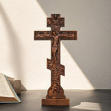 Orthodox Crucifixion Crucifix Wooden Tabletop Ornament