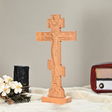 Orthodox Crucifixion Crucifix Wooden Tabletop Ornament