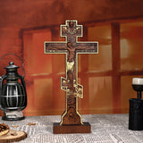 Orthodox Crucifixion Crucifix Wooden Tabletop Ornament