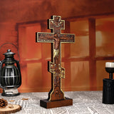 Orthodox Crucifixion Crucifix Wooden Tabletop Ornament