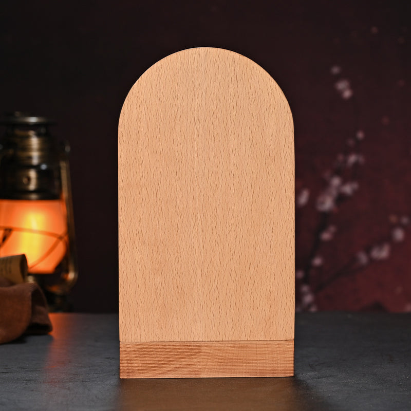 Guatalupe Wooden Candlestick Tabletop Prayer Ornament