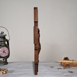 Eastern Orthodox Crucifixion Cross Wall Decor - Faith & Redemption Theme Wooden Carved Wall Hanging