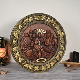 The Last Supper Round Wooden Sculpture