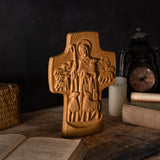 Good Shepherd Crucifix Wood Carving Religious Gift - Endless Care and Guidance