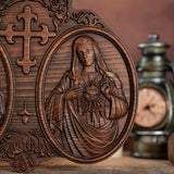 Sacred Heart of Jesus and Heart of Mary Plaque - 2023 New Religious Christmas Gift