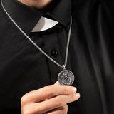 Joseph Holding Jesus S925K Sterling Silver Pendant Necklace