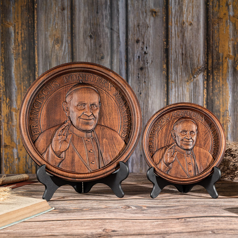 Pope Francis Wooden Wall Hanging Decorative Souvenir