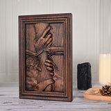 God's Redeeming Hand Beech Wood Carving Wall Decoration