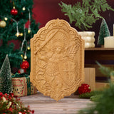 St. Michael Archangel Hand-Carved Wooden Wall Plaque – Sword & Shield of Divine Protection
