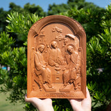 Orthodox Icon Holy Trinity  wooden carving gift