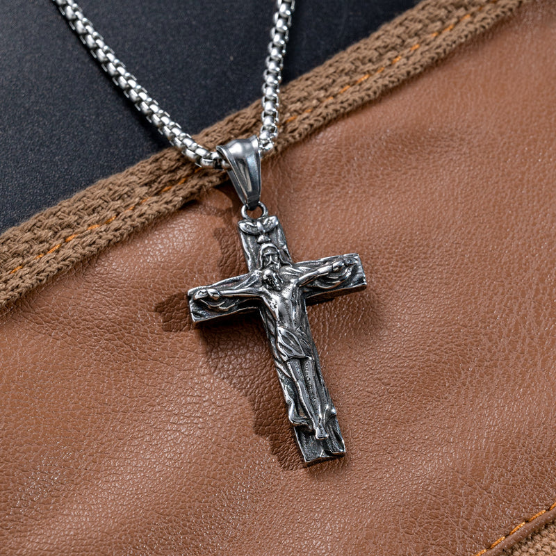 Titanium Steel Trinity Cross Necklace (New Christmas Gift)