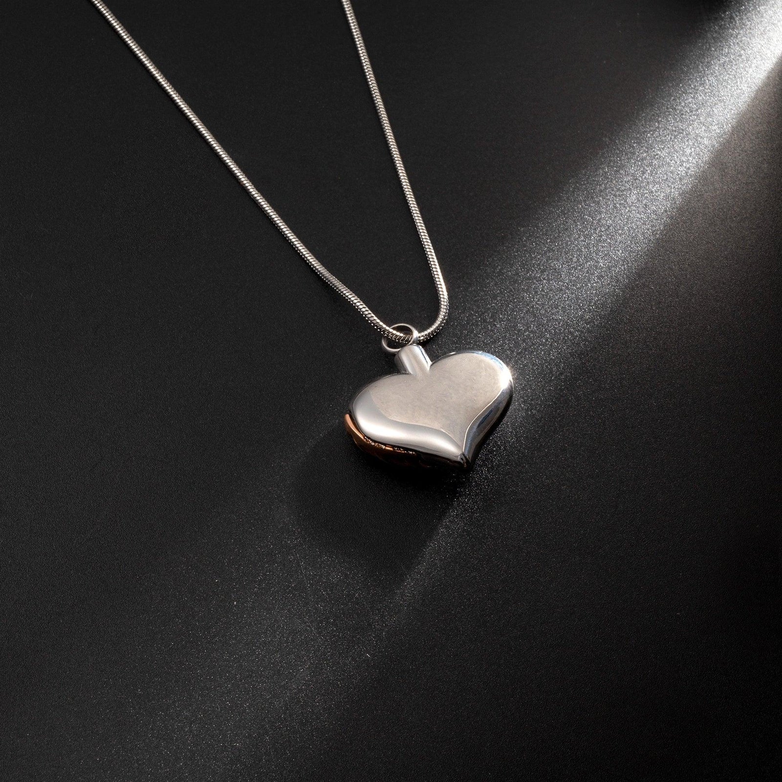 Collana Urna Per Ceneri CHENGHONG – Argento 925 Con Ali D'Angelo, Scritta A Piece Of My Heart Is In Heaven