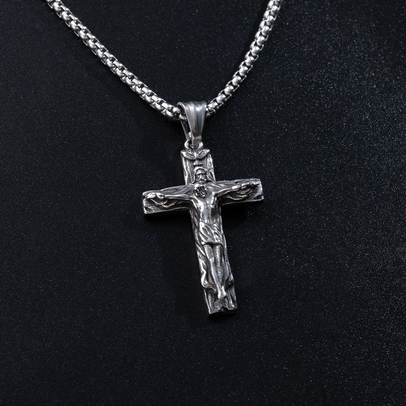 Titanium Steel Trinity Cross Necklace (New Christmas Gift)