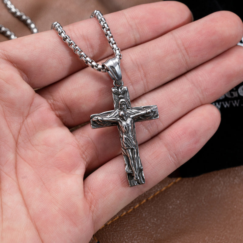 Titanium Steel Trinity Cross Necklace (New Christmas Gift)
