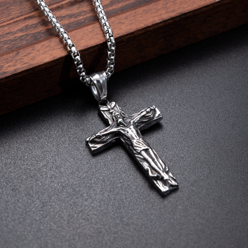 Titanium Steel Trinity Cross Necklace (New Christmas Gift)