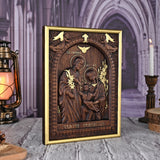 Beechwood Holy Family Wall Hanging: Carving Devotion in Wood, Bringing Sacred Warmth