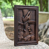 God's Redeeming Hand Beech Wood Carving Wall Decoration - BGCOPPER