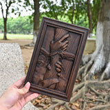 God's Redeeming Hand Beech Wood Carving Wall Decoration - BGCOPPER