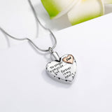 No Longer By My Side Forever in My Heart Urn Pendant Necklace for Ashes