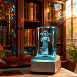Sacred Heart of Jesus LED Crystal Lamp: A Christian Symbol of Love & Devotion