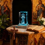 Sacred Heart of Jesus LED Crystal Lamp: A Christian Symbol of Love & Devotion