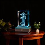 Sacred Heart of Jesus LED Crystal Lamp: A Christian Symbol of Love & Devotion