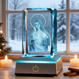 Our Lady of the Immaculate Heart Crystal Ornament