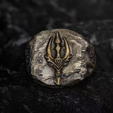 925 Silver Poseidon Trident Ring Vintage Greek Jewelry Men Women Open Adjustable
