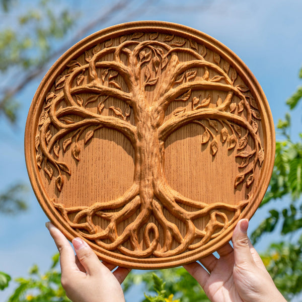 Tree of Life Wood Wall Art Decor Best Christmas Gift - With Free Stand
