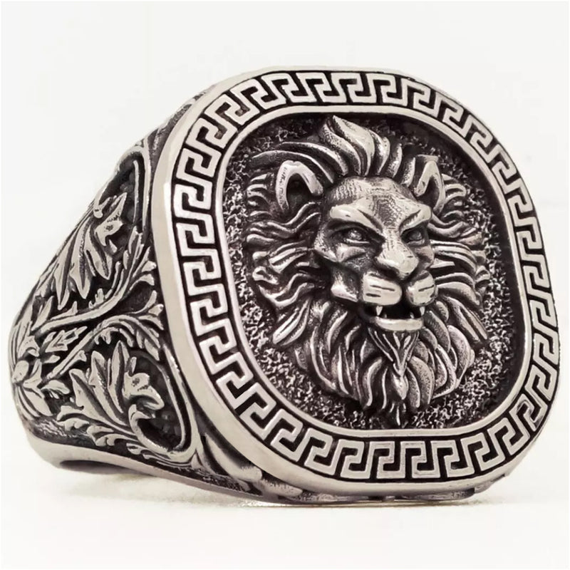 Men's Lion Stamp Ring